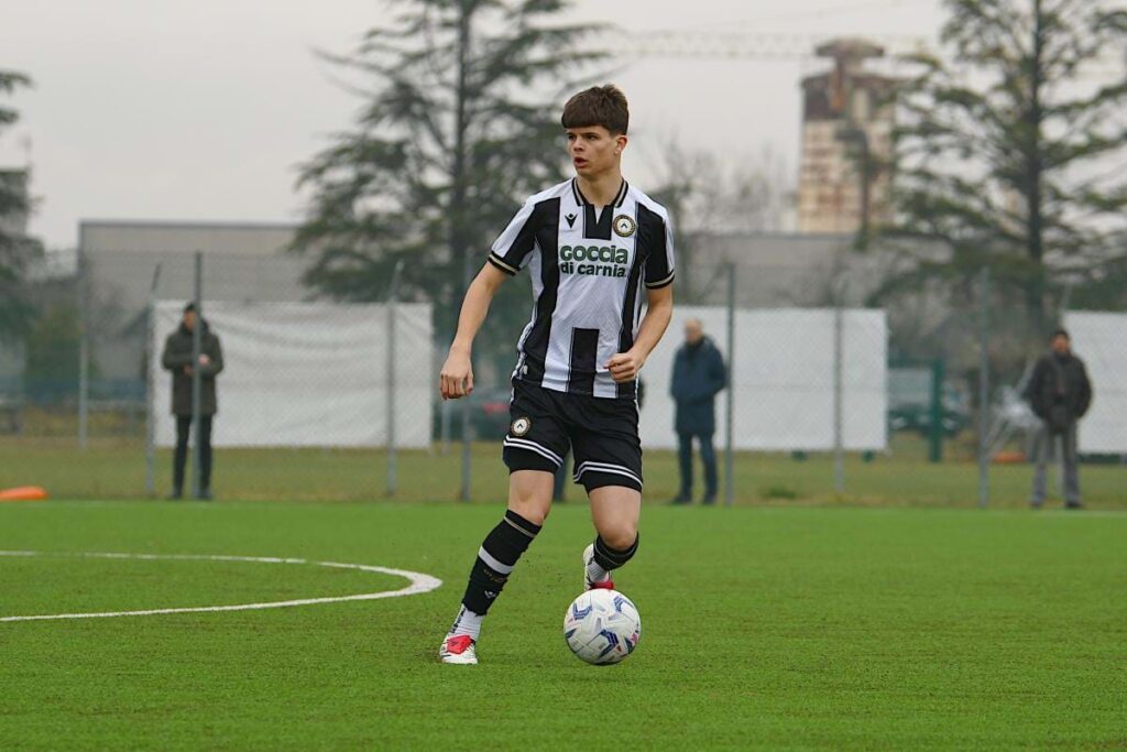 Cristiano De Paoli con la maglia dell'Udinese